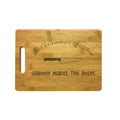 In Grammy's Kitchen Makes the Rules Engraved Natural Wood Cutting Boards, Bamboo or Maple, Grammy Gift