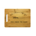 In Mom's Kitchen Makes the Rules Engraved Natural Wood Cutting Boards, Bamboo or Maple, Mom Gift