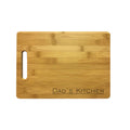 Dad's Kitchen Engraved Natural Wood Cutting Boards, Bamboo or Maple, Dad Gift