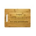 Enjoy Cooking Periodically Engraved Natural Wood Cutting Boards, Bamboo or Maple, Nerdy Gift