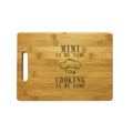 Mimi My Name Cooking My Game Engraved Natural Wood Cutting Boards, Bamboo or Maple, Mimi Gift