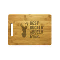 Best Buckin Abuelo Ever Engraved Natural Wood Cutting Boards, Bamboo or Maple, Funny Hunting Gift