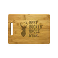 Best Buckin Uncle Ever Engraved Natural Wood Cutting Boards, Bamboo or Maple, Funny Hunting Gift