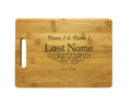 Personalized Natural Wood Cutting Boards with Custom Names and Date, Engraved Bamboo or Maple, Wedding Anniversary Gift
