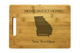 Personalized Georgia Engraved Natural Wood Cutting Board, Home Sweet Home with Custom Text, Engraved Bamboo or Maple, Housewarming Gift