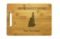 Personalized New Hampshire Engraved Natural Wood Cutting Board, Home Sweet Home with Custom Text, Engraved Bamboo or Maple, Housewarming Gift