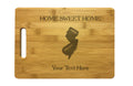 Personalized New Jersey Engraved Natural Wood Cutting Board, Home Sweet Home with Custom Text, Engraved Bamboo or Maple, Housewarming Gift