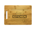 Personalized Kitchen Open 24 Hours Engraved Natural Wood Cutting Board, Bamboo or Maple, Custom Gift