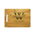 Personalized Natural Wood Cutting Boards with Custom Initial Names Year, Engraved Bamboo or Maple, Wedding, Anniversary Gift