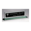 Personalized Medical Field Glass Name Plate for Desk, Engraved with Custom Text Name and Title, Office Gift
