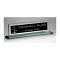Personalized Lawyer Attorney Glass Name Plate for Desk, Engraved with Custom Text Name and Title, Office Gift