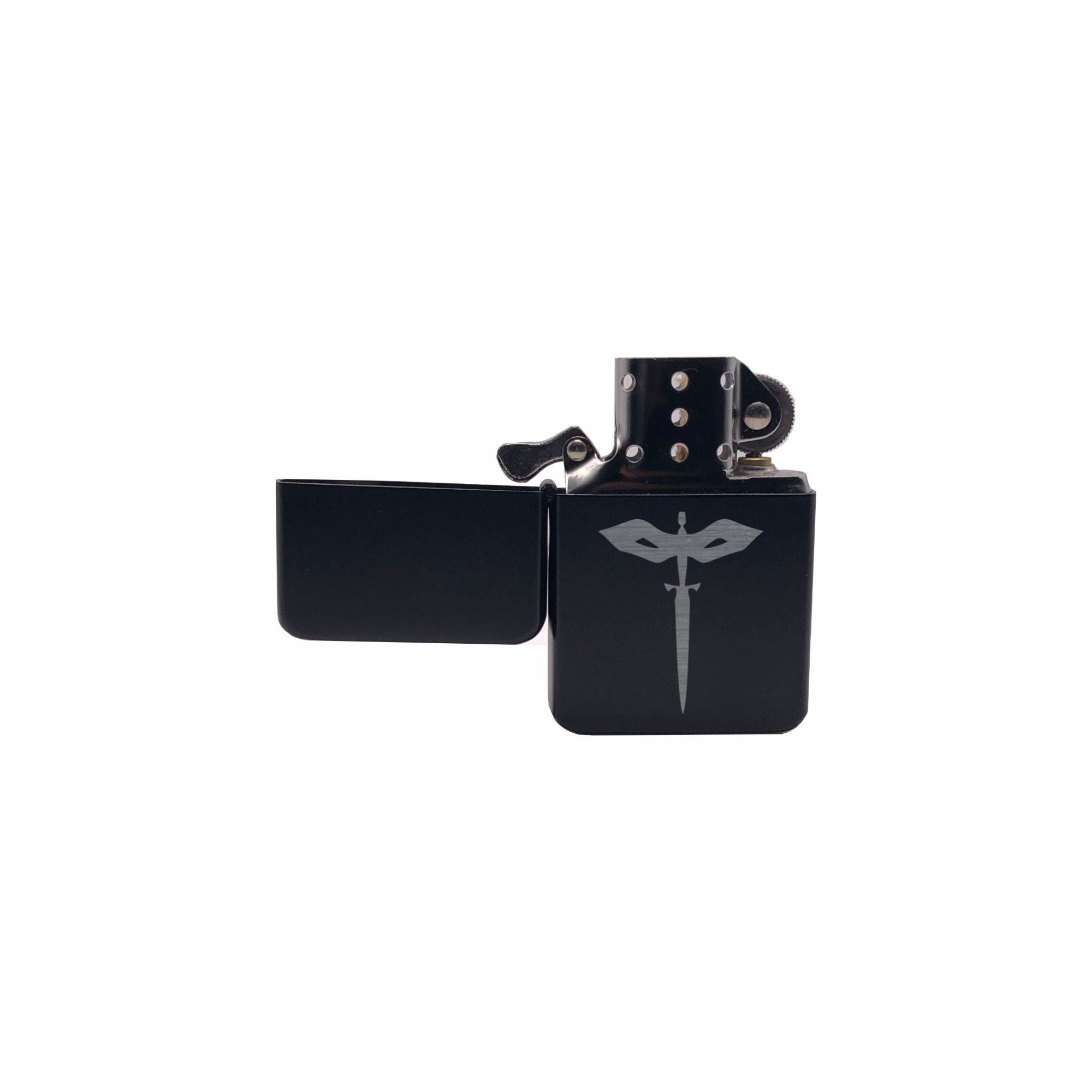DND Gift Lighter, Rogue Class Symbol Engraved Brass Lighter with Case, Nerdy Gift, Dungeons Dragons