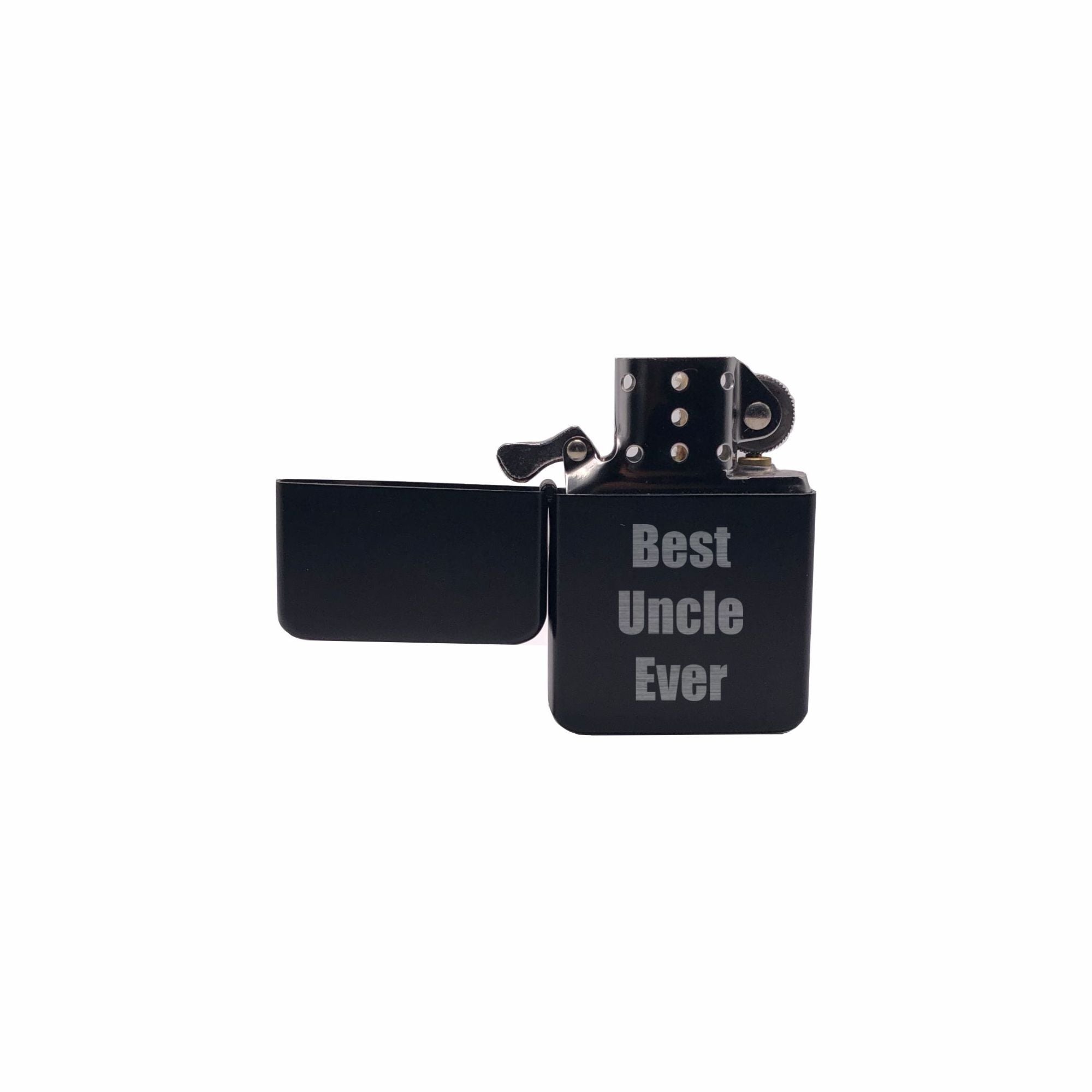 Best Uncle Ever Engraved Brass Lighter with Case, Father's Day Gift for Uncle