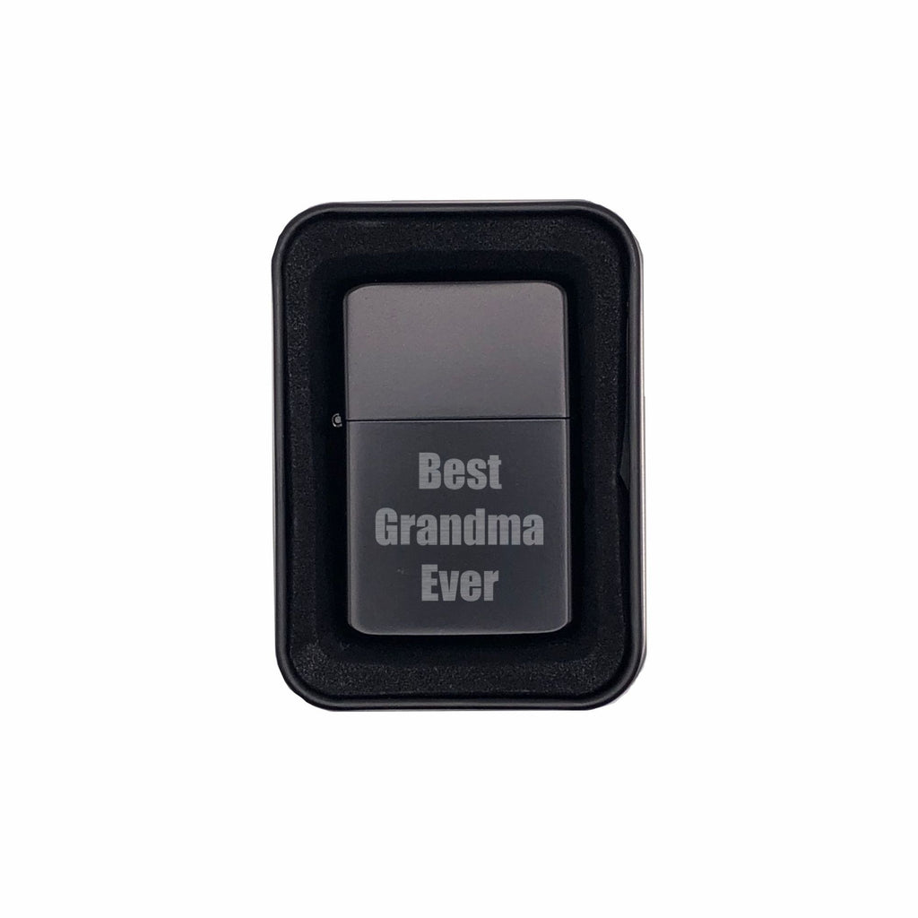 Best Grandma Ever Engraved Brass Lighter with Case, Mother's Day Gift for Grandma