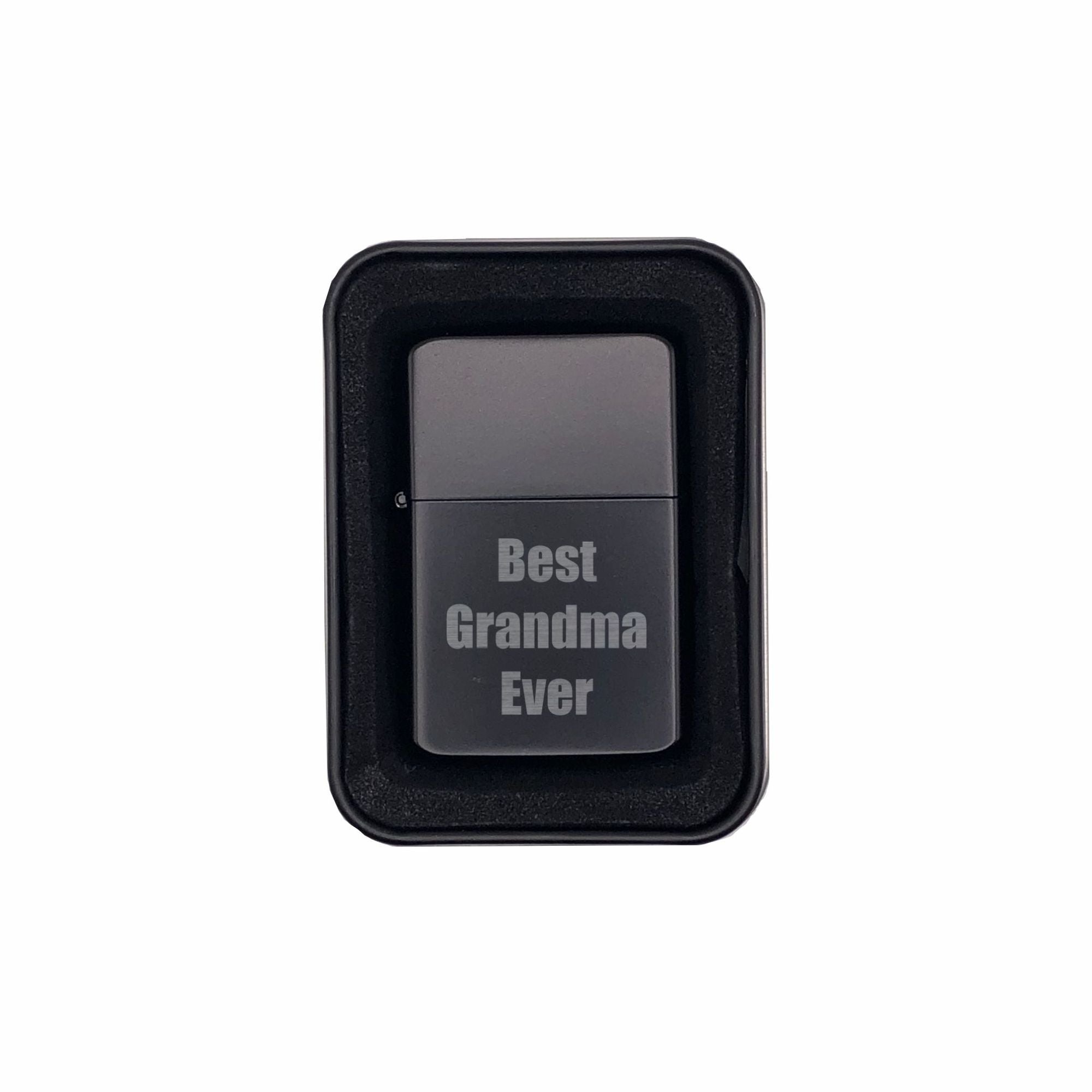 Best Grandma Ever Engraved Brass Lighter with Case, Mother's Day Gift for Grandma