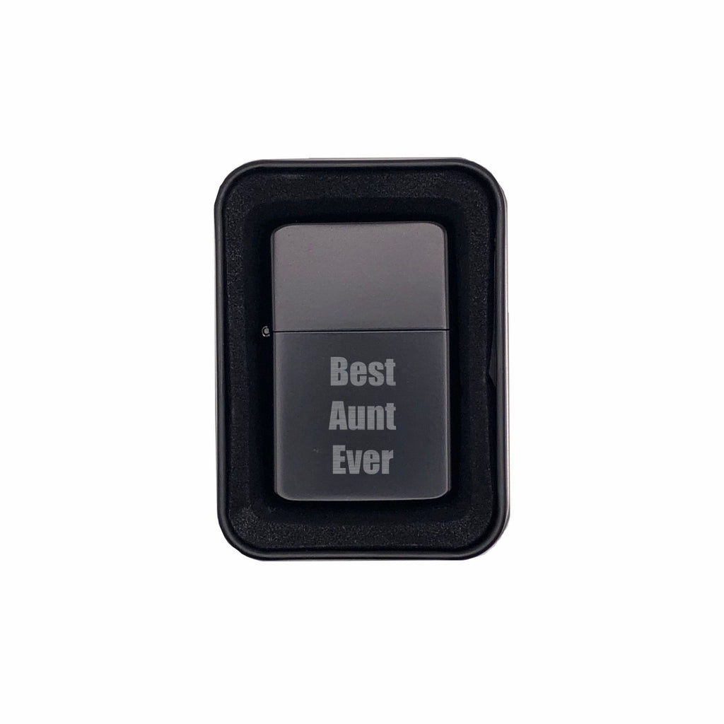Best Aunt Ever Engraved Brass Lighter with Case, Mother's Day Gift for Aunt