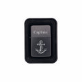 Captain with Nautical Anchor Engraved Brass Lighter with Case, Boating Gifts