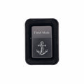 First Mate with Nautical Anchor Engraved Brass Lighter with Case, Boating Gifts