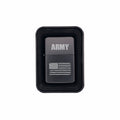 Army with American Flag Engraved Brass Lighter with Case, Military Gift
