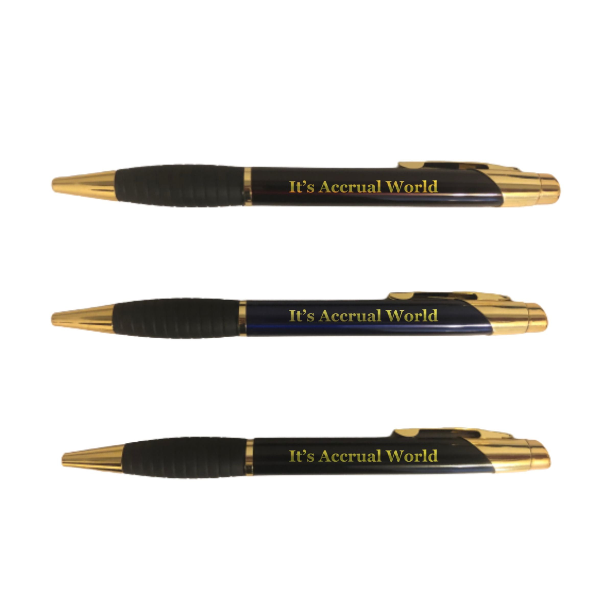 It's Accrual World Engraved Coated Brass Ballpoint Pen, Funny Accountant Gift