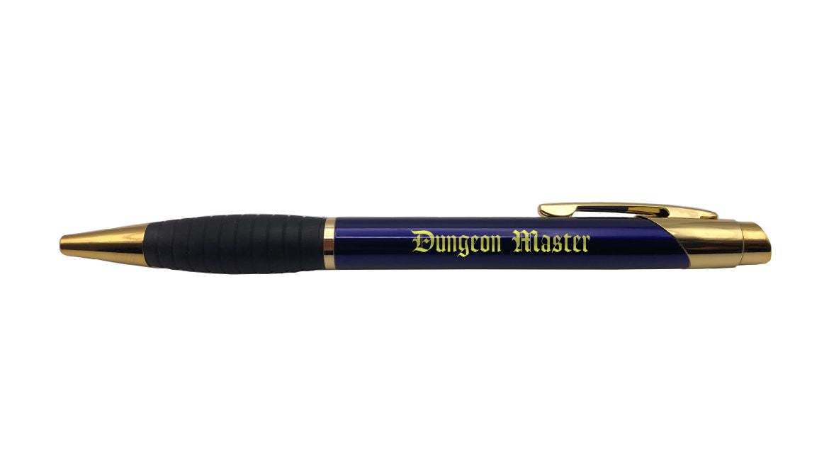 DND Dungeon Master Engraved Coated Brass Ballpoint Pen, D&D Gift, Dungeons Dragons