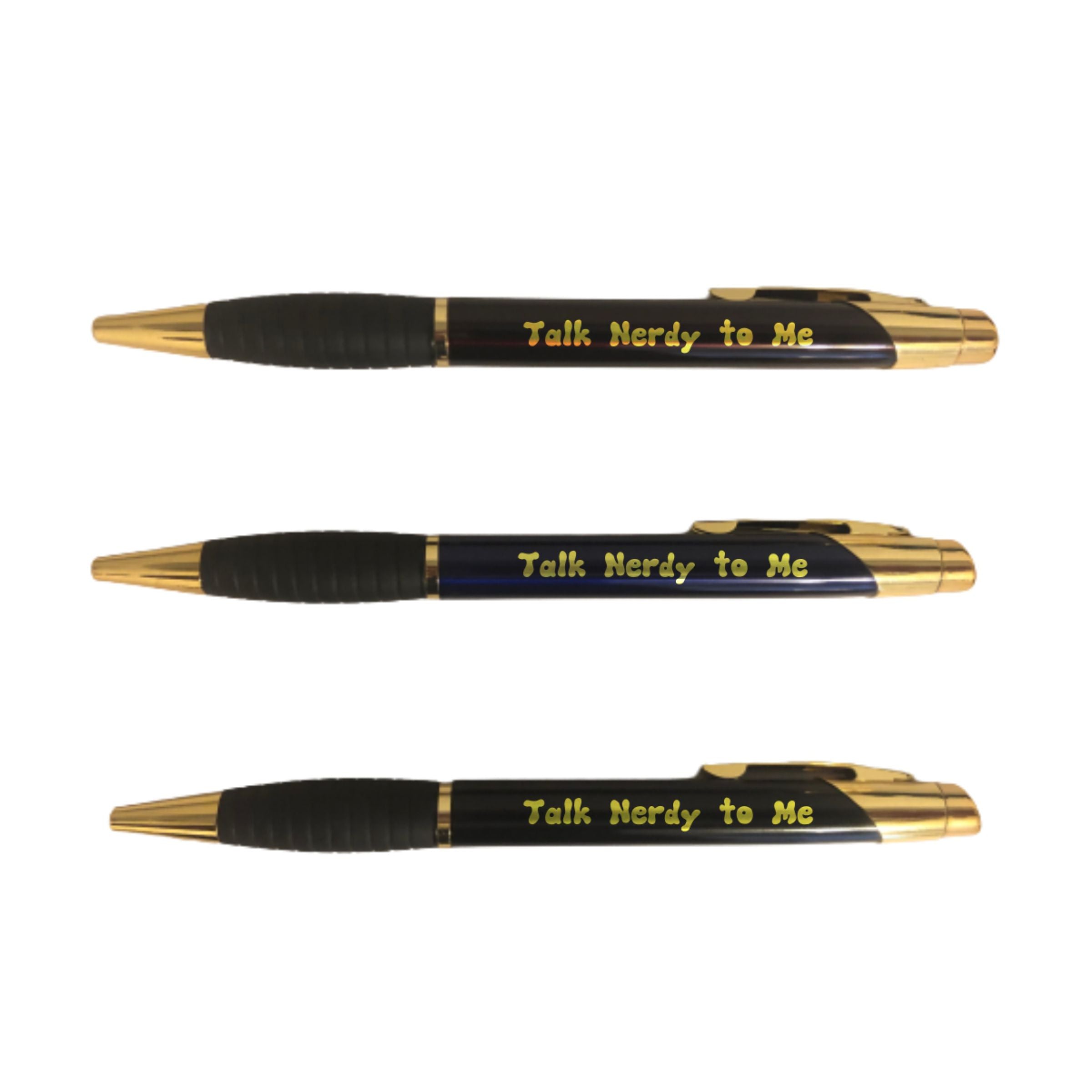 Talk Nerdy to Me Engraved Coated Brass Ballpoint Pen, Funny Gift Pen