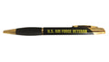 United States Air Force Veteran Engraved Coated Brass Ballpoint Pen, Military Gift
