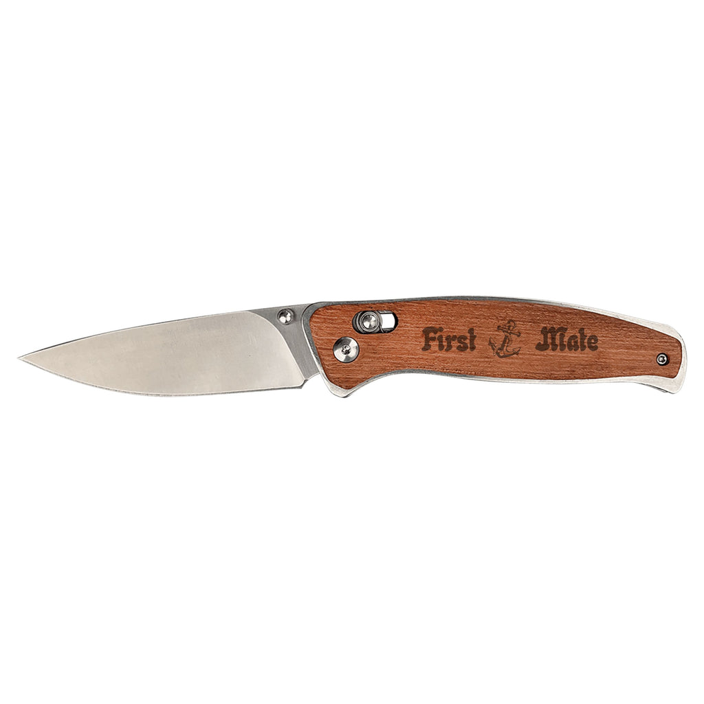 First Mate with Anchor Engraved Folding Knife, Hunting Camping Fishing Knives