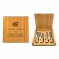 Easily Excited By Cheese Engraved Cheese Knives Tool Set with Case, Funny Gift