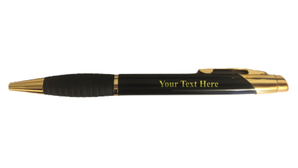 Personalized Engraved Coated Brass Ballpoint Pen, Your Custom Text, Business, Office Gifts