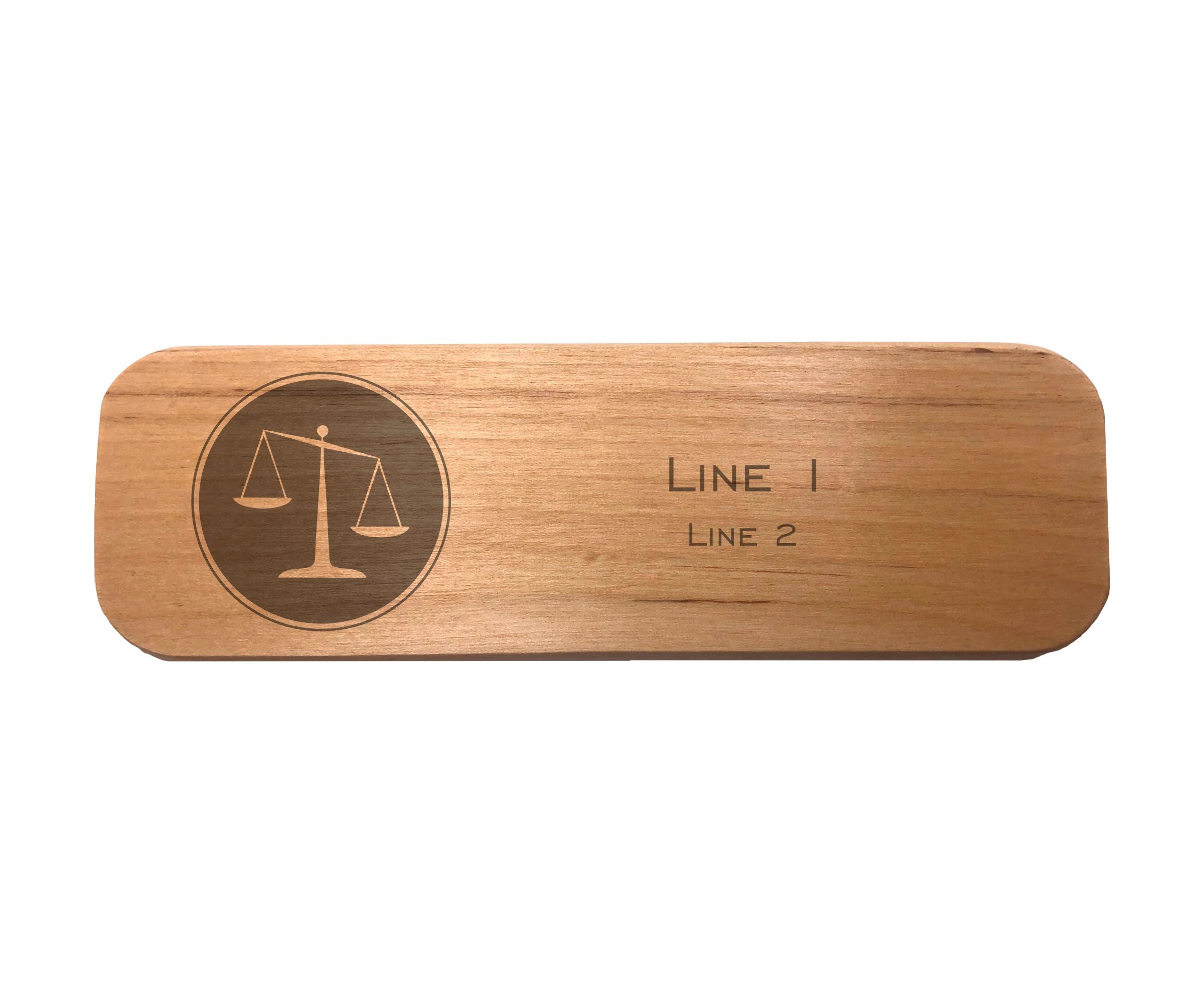 Personalized Lawyer Attorney Engraved Coated Brass Pen with Case, Scales of Justice with Custom Text, Lawyer Gift