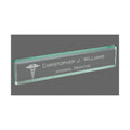 Personalized Medical Field Name Plate for Desk, Jade Glass Engraved with Custom Text Name and Title, Office Gift