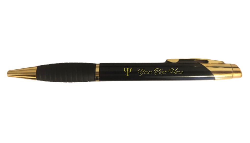 Personalized Psychiatry Engraved Coated Brass Pen with Case, Psychology Symbol with Custom Text, Graduation Gift