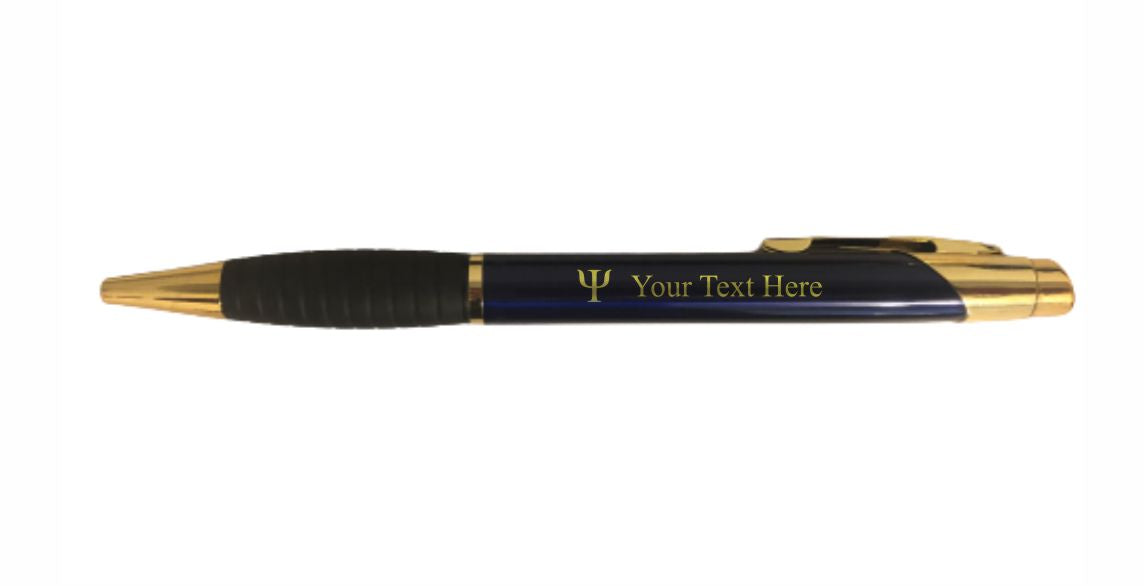 Personalized Psychiatry Engraved Coated Brass Pen with Case, Psychology Symbol with Custom Text, Graduation Gift