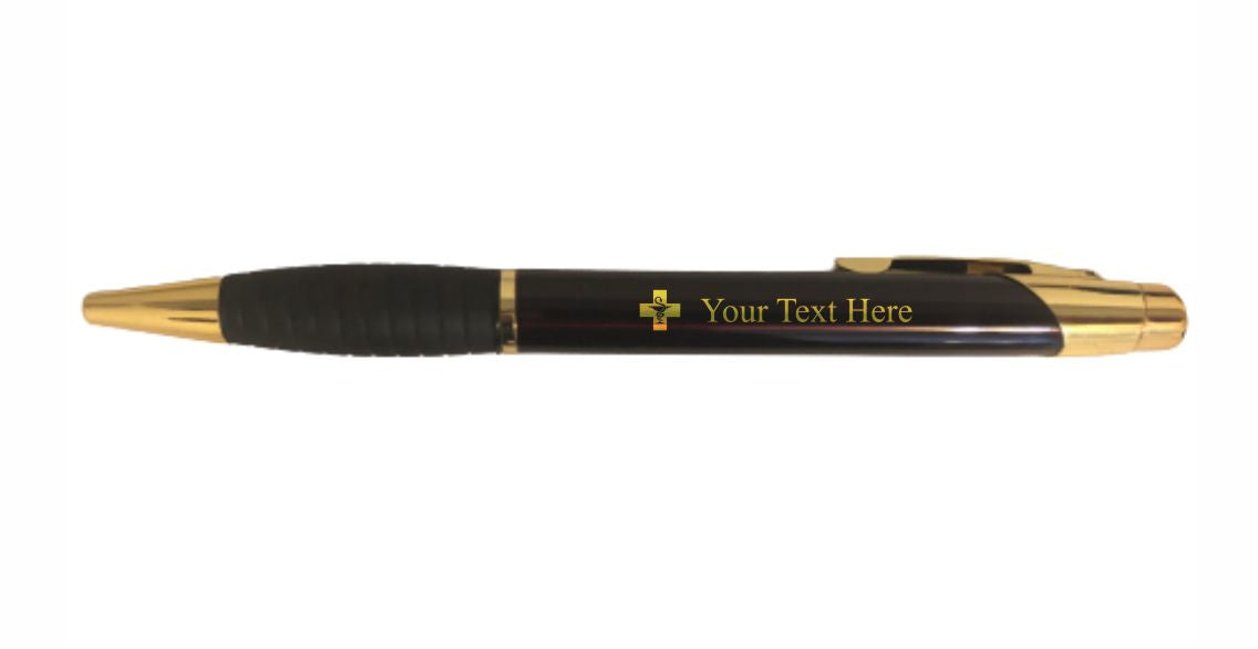 Personalized Pharmacist Engraved Coated Brass Pen with Case, Pharmacy Symbol with Custom Text, Graduation Gift