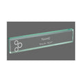 Personalized Engineer Name Plate for Desk, Jade Glass Engraved with Custom Text Name and Title, Office Gift