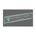 Personalized Psychiatry Field Name Plate for Desk, Jade Glass Engraved with Custom Text Name and Title, Office Gift