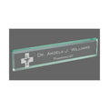 Personalized Pharmacist Name Plate for Desk, Jade Glass Engraved with Custom Text Name and Title, Office Gift