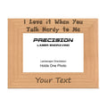 Personalized Love it When You Talk Nerdy to Me Engraved Picture Frame, Natural Wood Photo Frame with Your Custom Text, 4x6 5x7 8x10