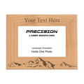 Personalized Mountain Range Engraved Picture Frame, Natural Wood Photo Frame with Your Custom Text, 4x6 5x7 8x10