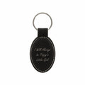 I Will Always be Poppy's Little Girl Engraved Leatherette Keychain, Grandpa Granddaughter Gift