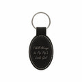 I Will Always be Pop Pop's Little Girl Engraved Leatherette Keychain, Grandpa Granddaughter Gift