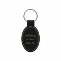 I Will Always be Nana's Little Man Engraved Leatherette Keychain for Grandma Grandson