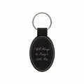 I Will Always be Nanny's Little Man Engraved Leatherette Keychain for Grandma Grandson