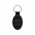 I Will Always be Gram's Little Man Engraved Leatherette Keychain for Grandma Grandson