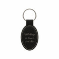 I Will Always be Nonna's Little Man Engraved Leatherette Keychain for Grandma Grandson