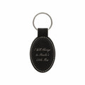 I Will Always be Abuela's Little Man Engraved Leatherette Keychain for Grandma Grandson