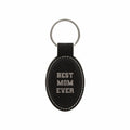 Best Mom Ever Engraved Leatherette Keychain for Women, Funny Gift for Mom