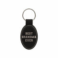 Best Grandma Ever Engraved Leatherette Keychain for Women, Funny Gift for Grandma