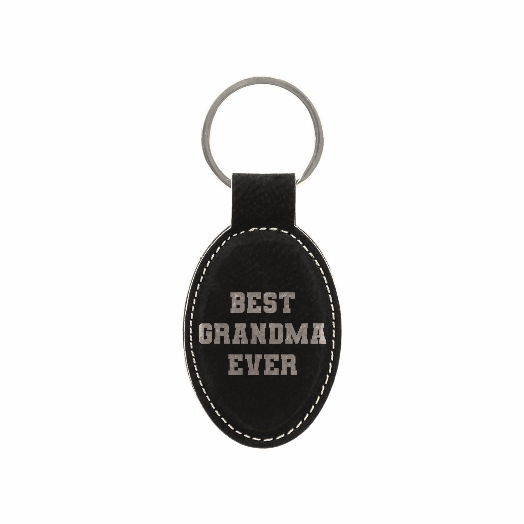 Best Grandma Ever Engraved Leatherette Keychain for Women, Funny Gift for Grandma